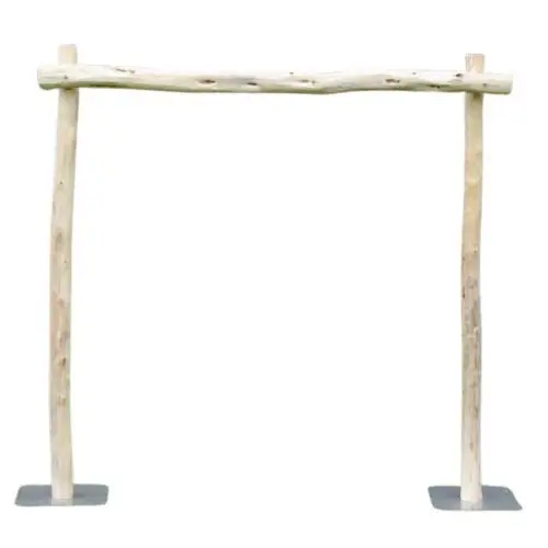 Prieel Houten stammen met doek oudroze