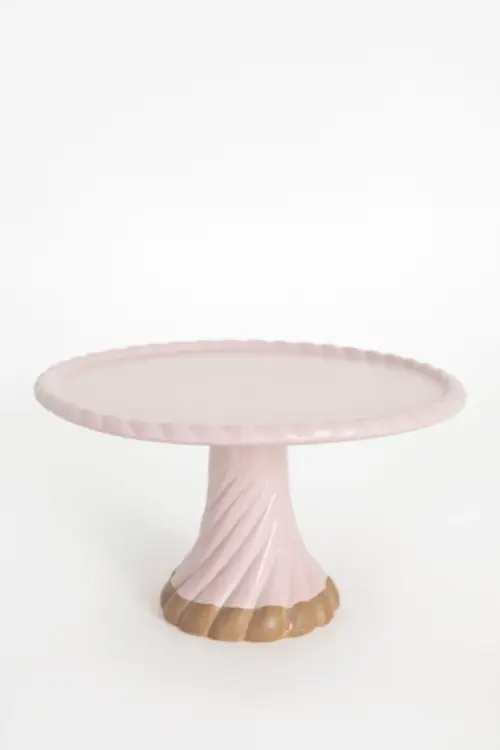 Taartplateau Lichtpaars keramiek - Afbeelding 2