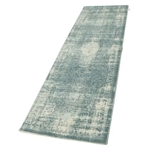 Tapijt loper lichtblauw 80x 250cm - Afbeelding 5