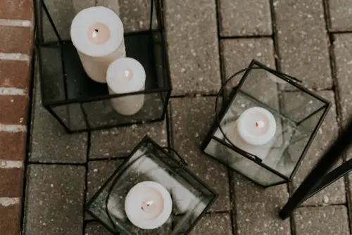 Windlicht Geo Minimalistisch (set van 2) - Afbeelding 3