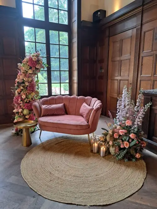 Bank oud roze Belle - Afbeelding 3