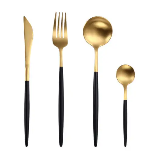 Bestekset Zwart Goud Deluxe