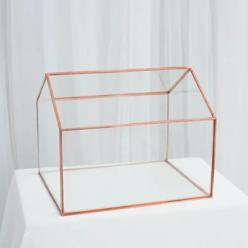 Enveloppendoos huis  roségoud - Afbeelding 2