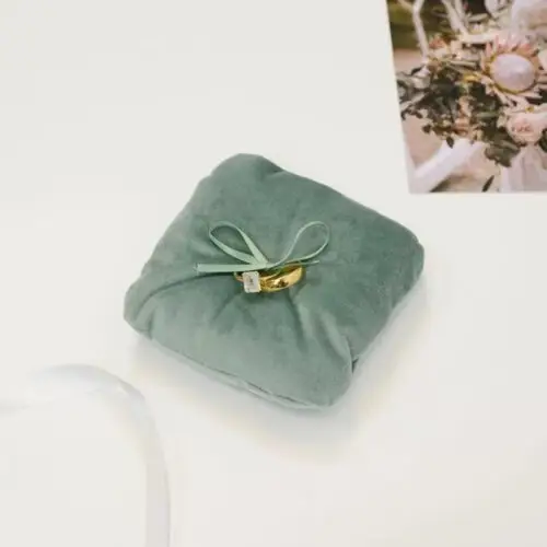 Ringkussen velvet sage green - Afbeelding 2