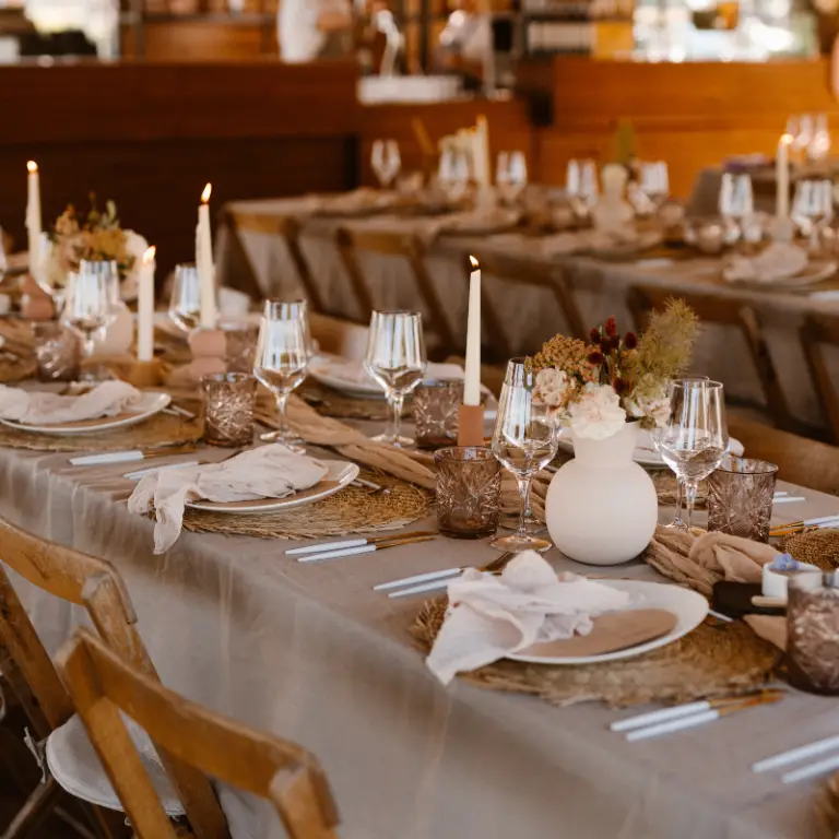 Tafelsetting Boho Beige setting