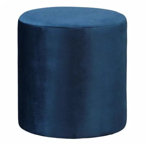 Poef hocker donkerblauw