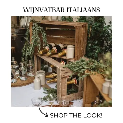 Wijnvatbar stylingset Italiaans