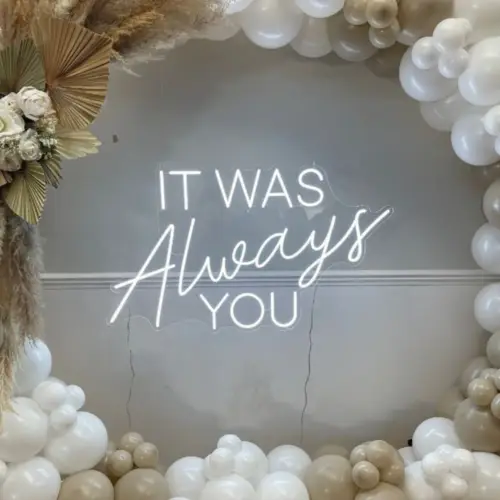 Neon sign It was always you - Afbeelding 2