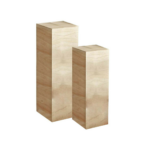 Houten sokkel naturel (set van 2)