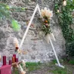Backdrop prieel driehoek hout