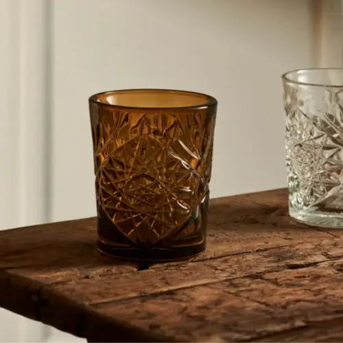 Libbey Hobstar whiskeyglas oker - Afbeelding 3