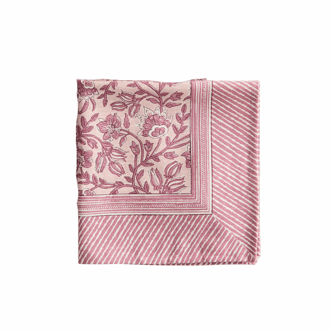 Servet Fleur roze rood