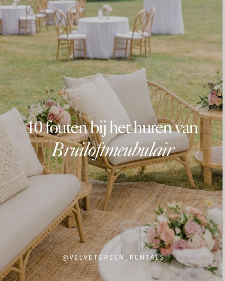 10 fouten bij huren van bruiloft meubulair