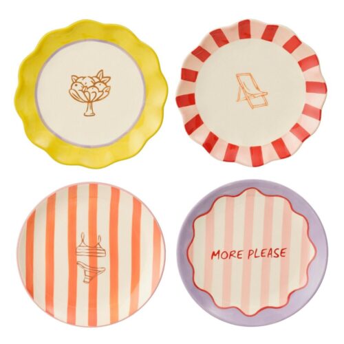 Bord 20cm kleurrijk – Fiesta servies geel, oranje, rood & roze (4 assorti)