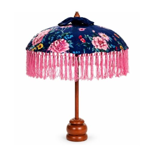Tafelparasol Blauw – Boho Bloom (Tafelmodel)