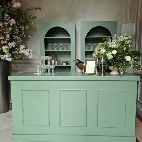 Bar achterwand groen