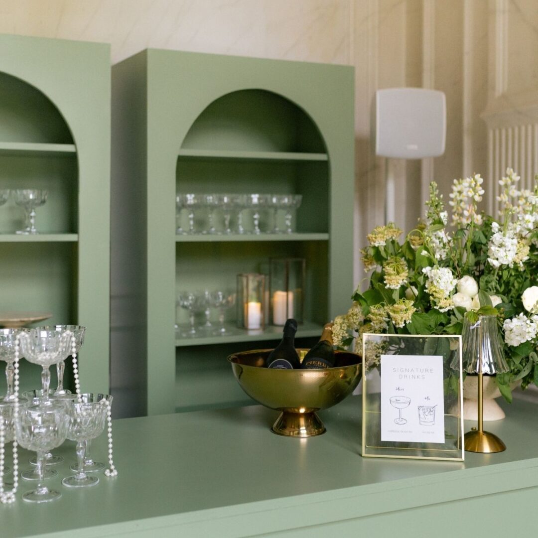 Bar met achterwand groen